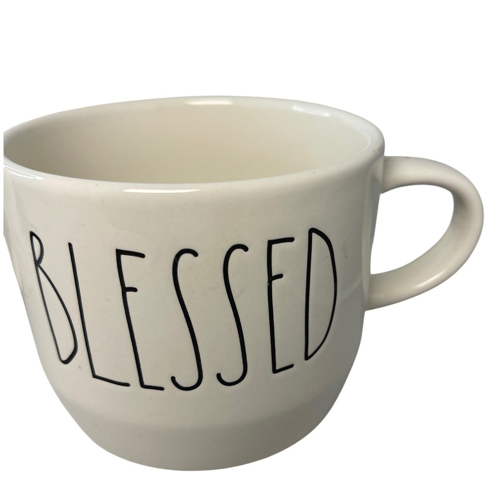 Rae Dunn Mug Blessed Cream Ceramic Coffee Tea Cup Farmhouse NWOT